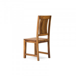 Set de 2 scaune Eccles, lemn masiv, natur, 100 x 43 x 43 cm - Img 2
