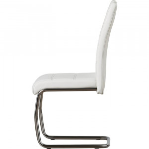 Set de 2 scaune Herbert, argintii/albe, 98 x 43 x 59 cm - Img 6