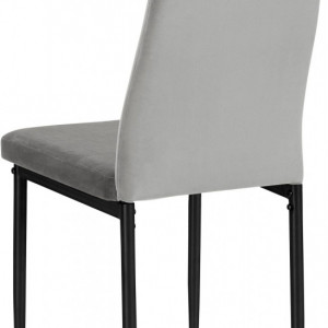 Set de 2 scaune Kelly - catifea gri/metal - Img 3