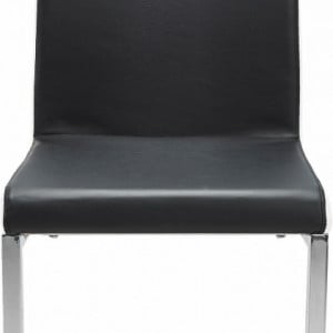 Set de 2 scaune Stella piele sintetica/metal, negru/alb/argintiu, 43 x 59 x 96 cm - Img 7