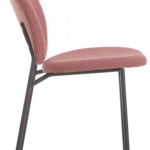 Set de 2 scaune tapitate Ulrica, roz/negru, 47 x 81 x 61 cm - Img 8