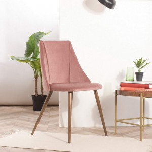 Set de 2 scaune Tyrell, metal, roz, 83 x 45 x 52 cm - Img 5