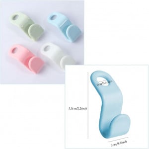 Set de 20 carlige pentru umerase Helweet, polipropilena, multicolor, 5,5 x 2 cm - Img 5