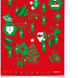 Set de 24 cutii pentru calendarul de advent Papapanda, carton, rosu/alb/verde, 9,5 x 11 x 5 cm