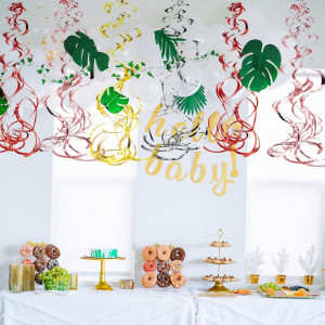 Set de 24 decoratiuni pentru petrecere GoldRock, PVC, multicolor, 70 cm - Img 4