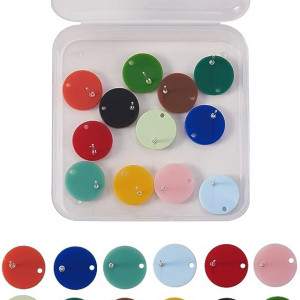 Set de 24 pandative pentru cercei Airssory, rasina, multicolor, 15 mm