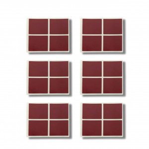 Set de 24 tampoane adezive fata-verso pentru montare si inlocuire Red Goat, spuma, negru, patrat, 50 x 40 mm