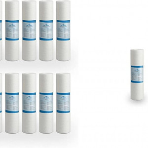 Set de 25 filtre pentru apa BELLEROPHON, polipropilena, 10 microni, alb, 250 x 60 cm - Img 1