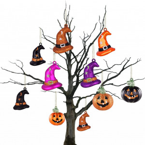 Set de 27 decoratiuni de Halloween EYQ, multicolor, plastic, 16 x 16 cm - Img 7