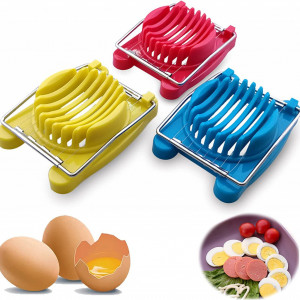 Set de 3 feliatoare pentru oua LEXISONG-Zgr, PP/otel inoxidabil, culoare, multicolor, 10,5 x 7 x 8,5 cm - Img 8