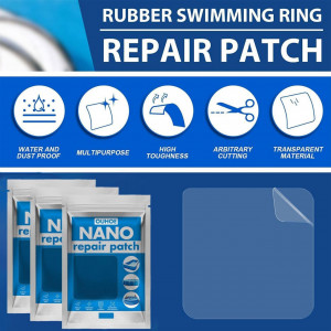 Set de 30 patch-uri pentru repararea piscinei YeahBoom, PVC, transparent, 5,8 x 5,8 cm - Img 4