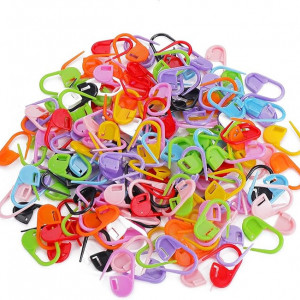 Set de 300 accesorii de blocare pentru tricotat Teaaha, plastic, multicolor, 20 x 12 x 1,9 cm