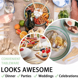 Set de 300 de tacamuri MEISHANG, lemn, natur,  9 -14 cm