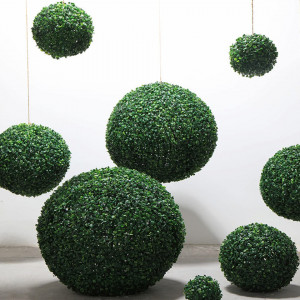 Set de 4 decoratiuni tip tufis Uyoyous, plastic, verde, 23/48 cm - Img 7