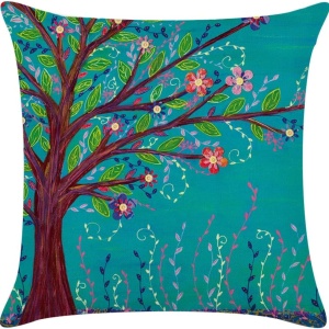 Set de 4 huse pentru perna Coyvesar, bumbac/in, multicolor, 45 x 45 cm