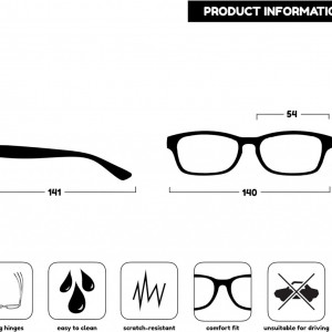 Set de 4 perechi de ochelari de vedere Opulize, maro/negru, marimea 2.5