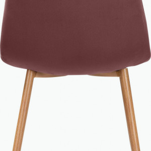 Set de 4 scaune Monza Eadwine, catifea/metal, roz prafuit, 44x52x87 cm - Img 2
