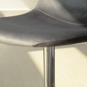Set de 4 scaune Santa Clara, textil, gri/argintiu, 86 x 43 x 46 cm - Img 7