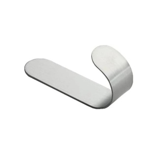 Set de 5 carlige autoadezive pentru prosoape MIEWAA, otel inoxidabil, argintiu, 1.8 x 6 cm