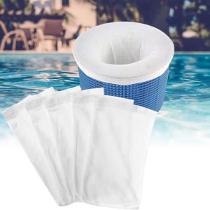 Set de 5 panze pentru filtrul piscinei Baosroy, alb, 13 x 22 cm