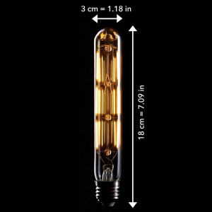 Set de 6 becuri CROWN, LED, sticla/metal, alb cald, 18 x 6 cm, 6W - Img 5