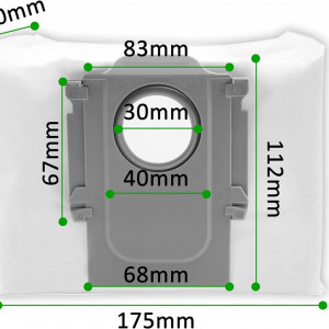 Set de 6 filtre pentru aspiratorul R-oborock, plastic/textil, alb/gri, 17,5 x 14 x 13 cm - Img 2