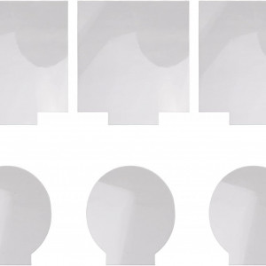Set de 6 plasci acrilice pentru gravat OVNSHVN, transparent, 15 x 15 x 0,2 cm / 13,5 x 12 x 0,2 cm - Img 4