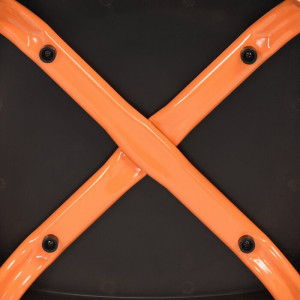 Set de 6 scaune Edmondson, portocalii, 45,5 x 32 x 32 cm - Img 4