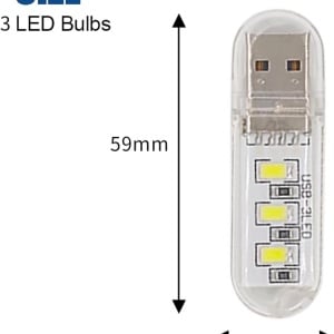 Set de 8 becuri LED Dylymx, USB, metal/plastic, 5,9 x 1,8 cm, 1,5W