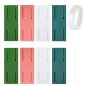 Set de 8 suporturi autozive pentru prize Awcigg, ABS, multicolor, 10 x 8 x 2 cm - Img 8