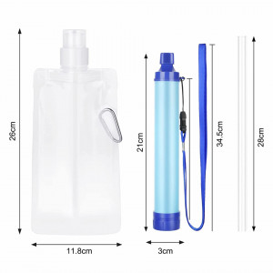 Set de accesorii pentru filtrarea apei Vintoney, plastic, alb/albastru, 6 piese - Img 7
