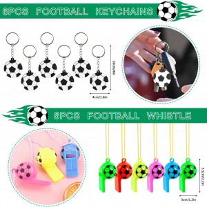 Set de accesorii pentru petrecere cu fotbal KKSJK, plastic/metal/textil, multicolor, 52 bucati - Img 7