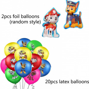 Set de baloane Paw Patrol Smileh, folie/latex, multicolor, 22 piese - Img 7