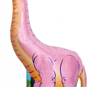 Set de baloane pentru aniversare Matissa, model dinozaur, folie, multicolor, 6 piese
