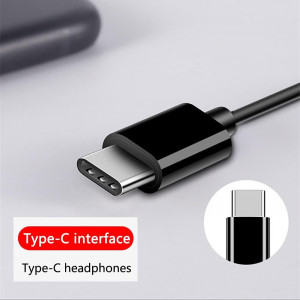 Set de casti USB-C cu microfon incorporat si cablu USB ZJXD, plastic/nailon/metal, albastru/negru - Img 5