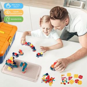 Set de constructie pentru copii Jigsaw, 246 piese, plastic, multicolor - Img 2