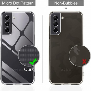 Set de husa si 3 folii de protectie pentru Samsung Galaxy S21 FE 5G YNMEacc, silicon/sticla securizata, transparent, 6,4 inchi - Img 2