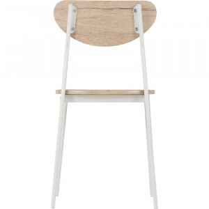 Set de masa cu 2 scaune Rosalie, lemn/ metal, maro deschis/ alb - Img 7