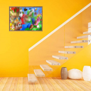 Set de pictura cu diamante ZSWQ, panza/rasina, model animat, multicolor, 30 x 40 cm