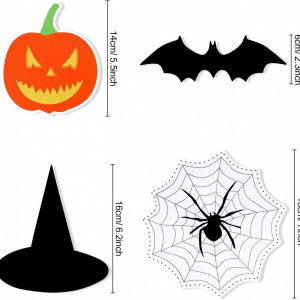 Set decoratiuni pentru Halloween Qpout, hartie, multicolor, 31 piese - Img 5