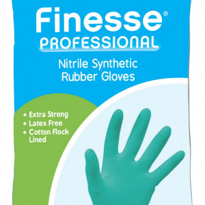 Set Family 12 perechi mănuși Finesse Professional, cauciuc nitril sintetic, bleu - Img 3