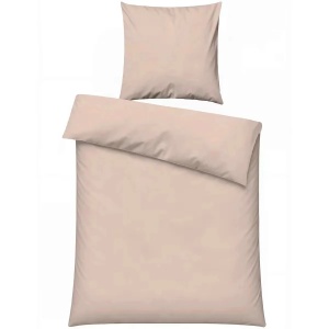Set husa pilota + fata de perna, bumbac 100%, 135x200 cm + 80x80 cm, bej - Verificat A · Re-Bloom