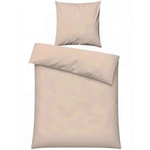 Set husa pilota + fata de perna, bumbac 100%, 135x200 cm + 80x80 cm, bej - Verificat A · Re-Bloom