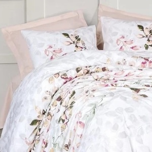 Set husa pilota + fata de perna, bumbac ranforce 100%, 155x220 cm + 80x80 cm, 145 fire, imprimeu pigmentat, inchidere nasturi/plic, multicolor - Verificat A · Re-Bloom