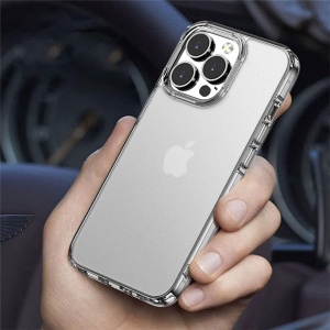 Set husa si 2 folii pentru iPhone 13 Pro Docoo, silicon/sticla securizata, transparent, 6,1 inchi