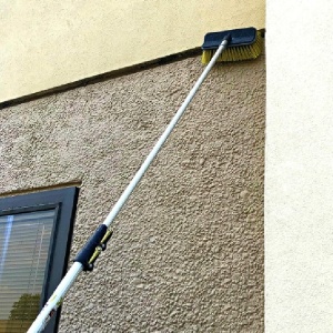 Set perie dura cu maner extensibil DOCA, plastic/cauciuc/aluminiu, negru/galben/argintiu, 3.6 m - Img 3