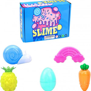 Set slime cu 5 forme SIMUR, plastic, multicolor, 300 g - Img 8