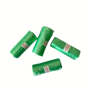 Set suport si 300 saci pentru resturile animalelor Astorpet, plastic, verde/albastru