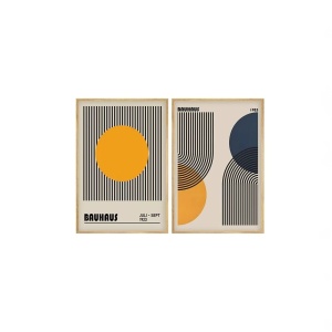 Set tablou decorativ Re-Bloom, 2 piese, MDF/lemn masiv, multicolor, 20 x 30 cm