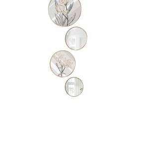 Set tablou decorativ Re-Bloom, 4 piese, lemn masiv, multicolor - Img 3